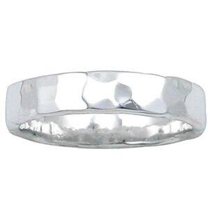 STERLING SILVER Hammered Finish Wedding Band 4mm material 925 sterling silver
